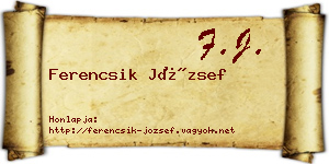Ferencsik József névjegykártya